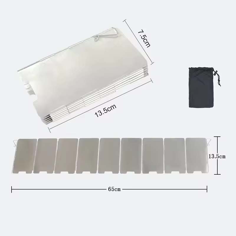 Quality Camping Cooking Set - Outdoor Stove Wind Shield Camping Windscreen