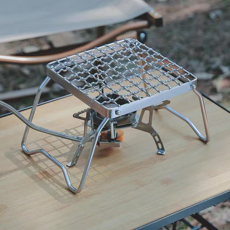 Camping Hiking Cooking - Portable Camping Grill Stove Stand Stainless