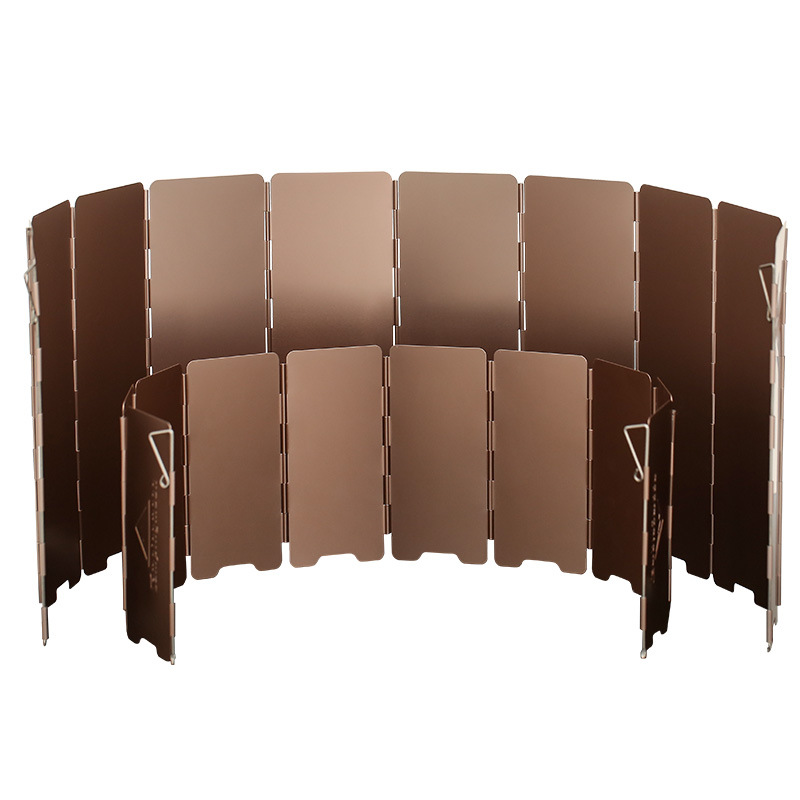Quality Camping Cooking Set - 10 Plates Bronze-coloured Folding Outdoor Camping