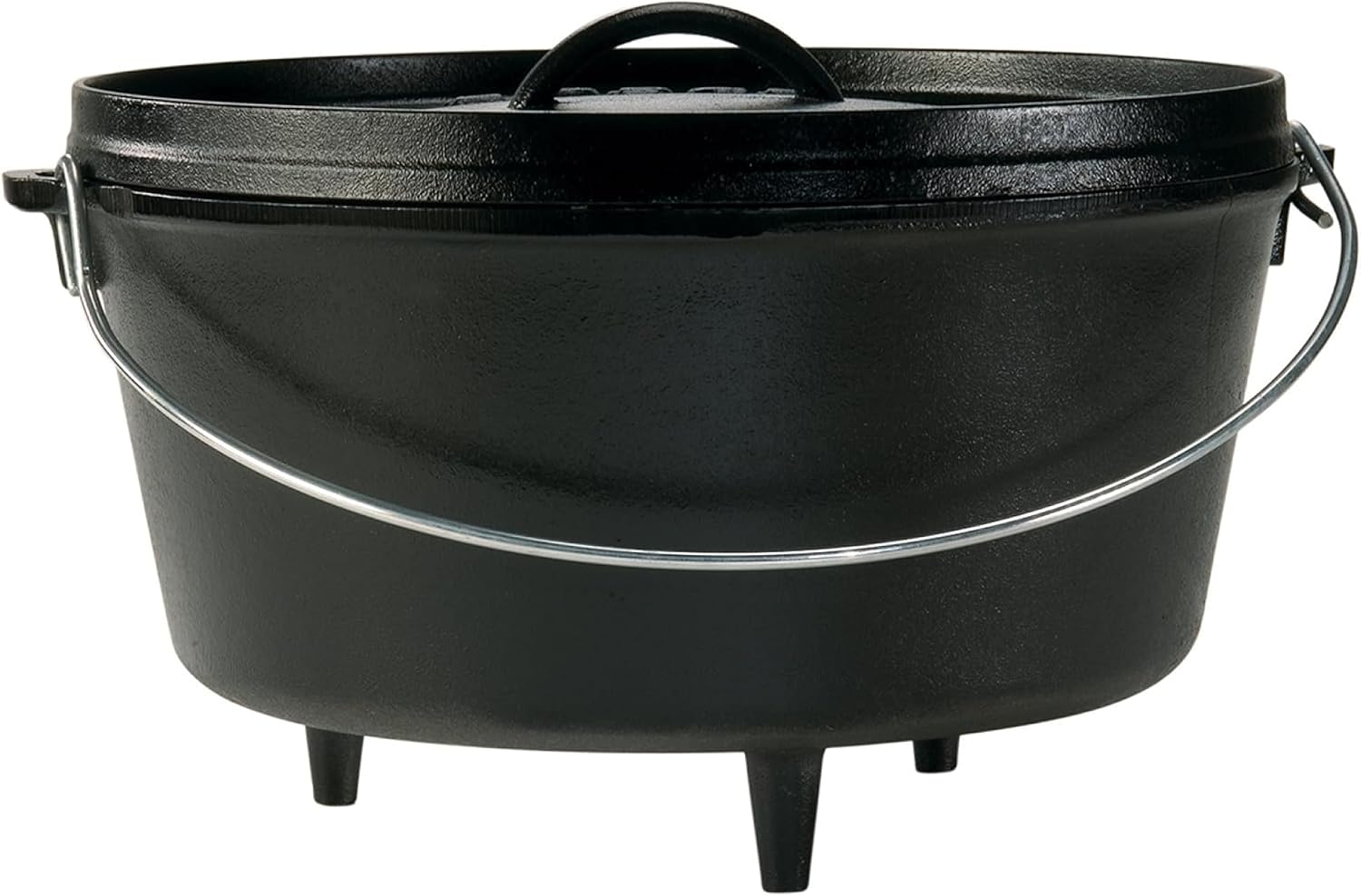 Camp Dutch Oven Cast - Cast Iron Camp Dutch Oven, Pre-Seasoned,