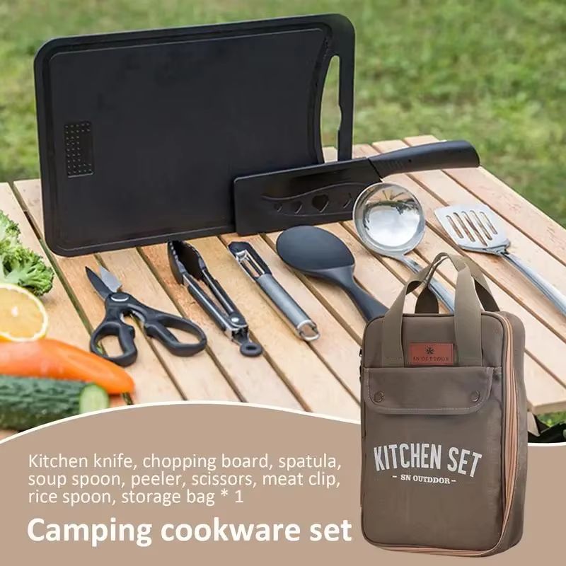8pcs Camping Kitchen Cookware  - Quality Camping Cooking Set 评论和价格