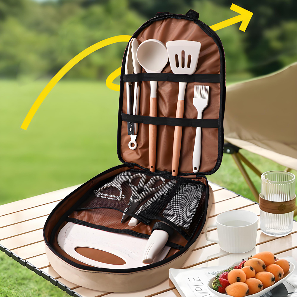 10Pcs Portable Camping Cooking - Quality Camping Cooking Set 评论和价格
