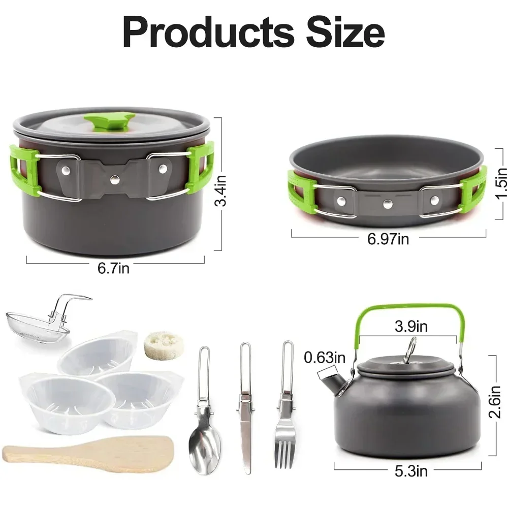 Camping Cooking Set Portable L - Quality Camping Cooking Set 评论和价格