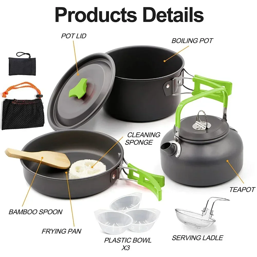 Camping Cooking Set Portable L - Quality Camping Cooking Set 评论和价格