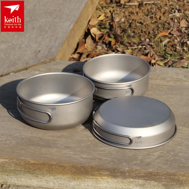 Keith 3PCS Titanium Cookware P - Camping Hiking Cooking 评论和价格