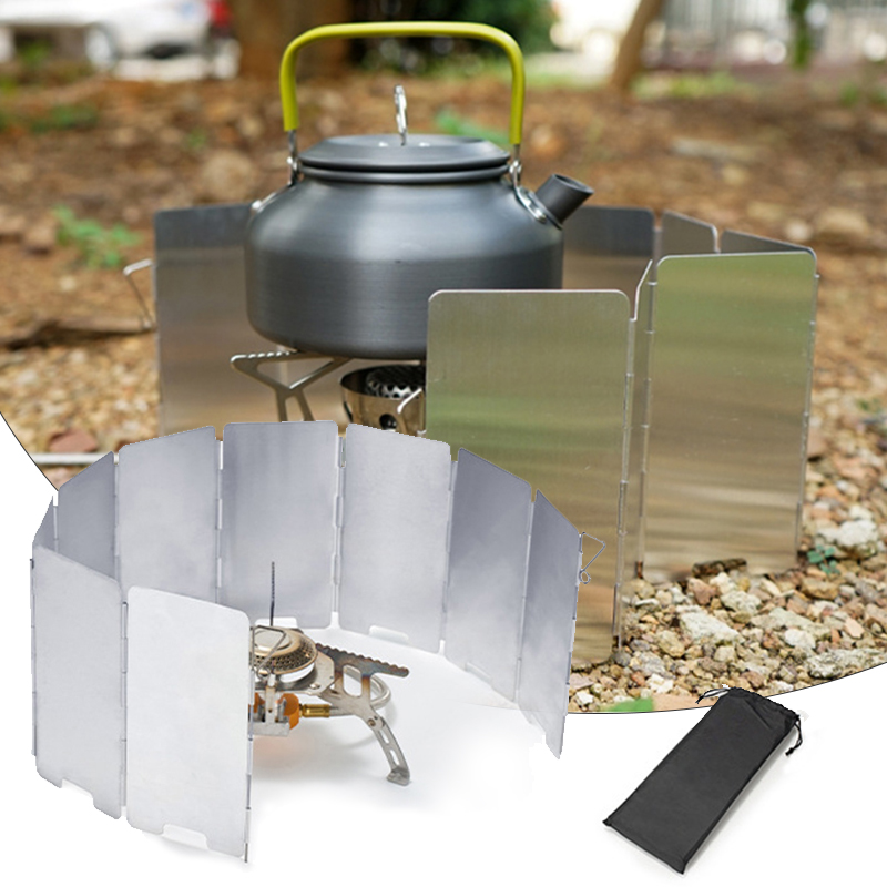 Outdoor Stove Wind Shield Camp - Quality Camping Cooking Set 评论和价格