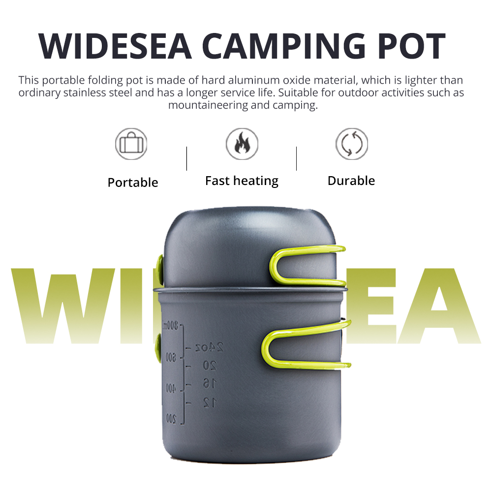 Widesea Ultralight Camping Coo - Quality Camping Cooking Set 评论和价格