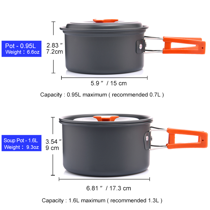 Widesea Camping Outdoor Cookwa - Quality Camping Cooking Set 评论和价格