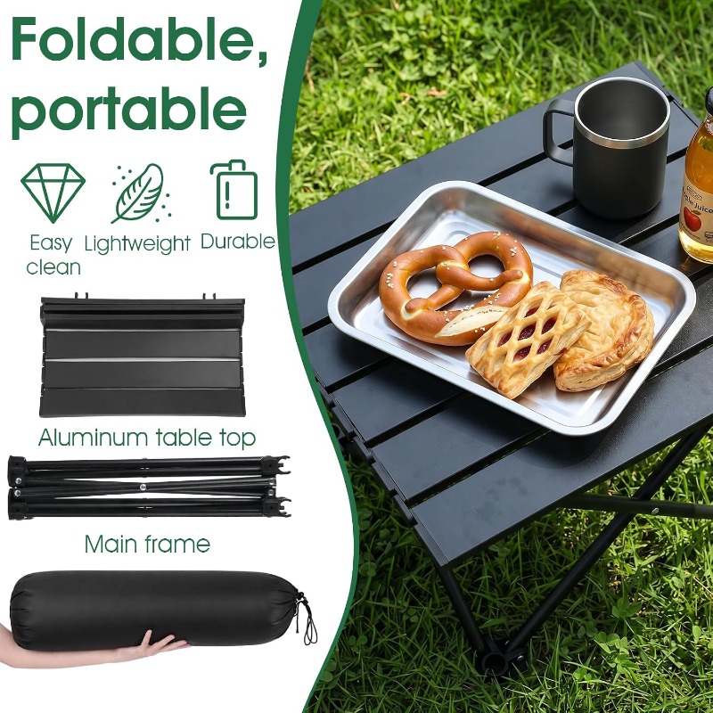 Portable Folding Camping Table - Camping Hiking Cooking 评论和价格