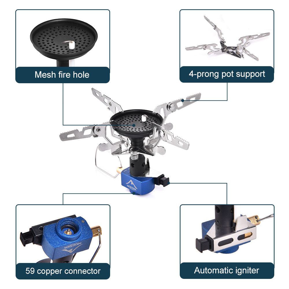 Outdoor Camping Gas Burner Out - Quality Camping Cooking Set 评论和价格