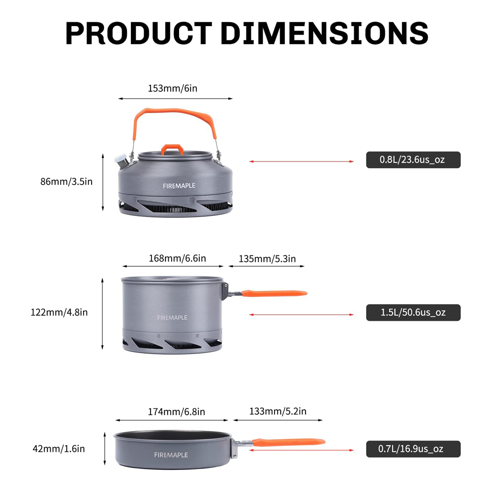 Fire Maple Camping Cookware Ut - Quality Camping Cooking Set 评论和价格