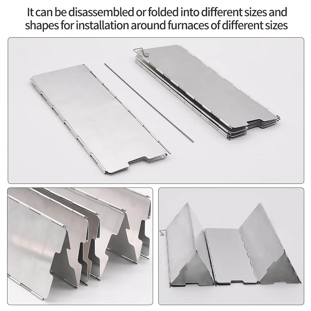 8 Plates Aluminum Windscreen S - Quality Camping Cooking Set 评论和价格