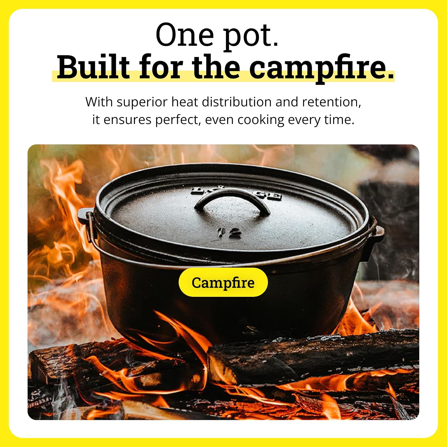 Cast Iron Camp Dutch Oven, Pre - Camp Dutch Oven Cast 评论和价格